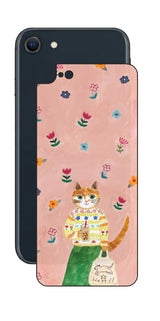 iPhone SE 2022 第3世代用 【コラボ プリント Design by よこお さとみ 004 】 背面 保護 フィルム 日本製