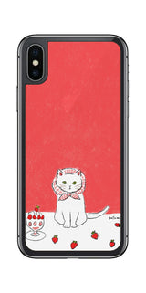 iPhone X用 【コラボ プリント Design by よこお さとみ 001 】 背面 保護 フィルム 日本製