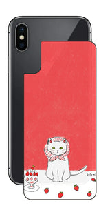 iPhone X用 【コラボ プリント Design by よこお さとみ 001 】 背面 保護 フィルム 日本製