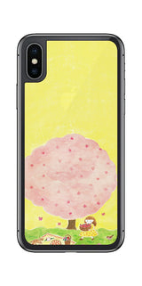 iPhone X用 【コラボ プリント Design by よこお さとみ 003 】 背面 保護 フィルム 日本製