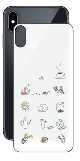 iPhone XS Max用 【コラボ プリント Design by すいかねこ 001 】 背面 保護 フィルム 日本製