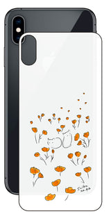 iPhone XS Max用 【コラボ プリント Design by すいかねこ 006 】 背面 保護 フィルム 日本製