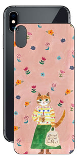 iPhone XS Max用 【コラボ プリント Design by よこお さとみ 004 】 背面 保護 フィルム 日本製