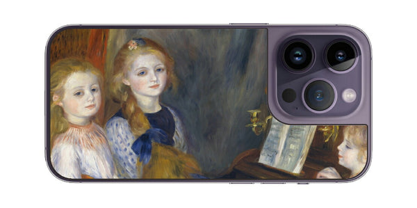 iPhone 14 pro用 背面 保護 フィルム 名画 プリント ルノワール カチュール・メンデスの娘たち（ ピエール＝オーギュスト・ルノワール Pierre-Auguste Renoir ）
