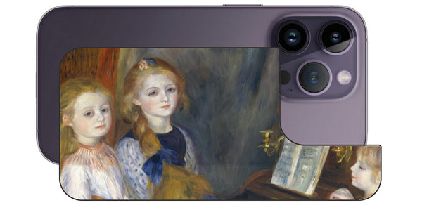 iPhone 14 pro用 背面 保護 フィルム 名画 プリント ルノワール カチュール・メンデスの娘たち（ ピエール＝オーギュスト・ルノワール Pierre-Auguste Renoir ）