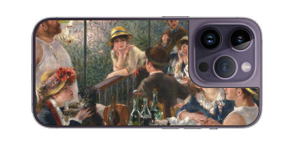 iPhone 14 pro用 背面 保護 フィルム 名画 プリント ルノワール 舟遊びをする人々の昼食（ ピエール＝オーギュスト・ルノワール Pierre-Auguste Renoir ）