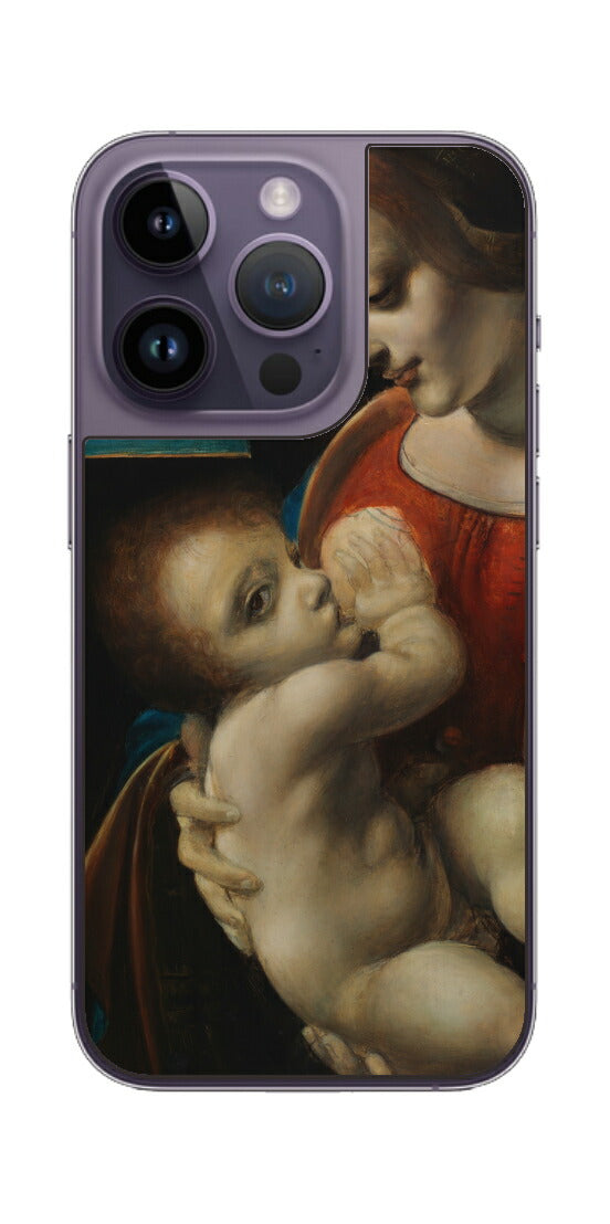 iPhone 14 pro用 背面 保護 フィルム 名画 プリント ダ・ヴィンチ リッタの聖母（ レオナルド・ダ・ヴィンチ Leonardo da Vinci ）