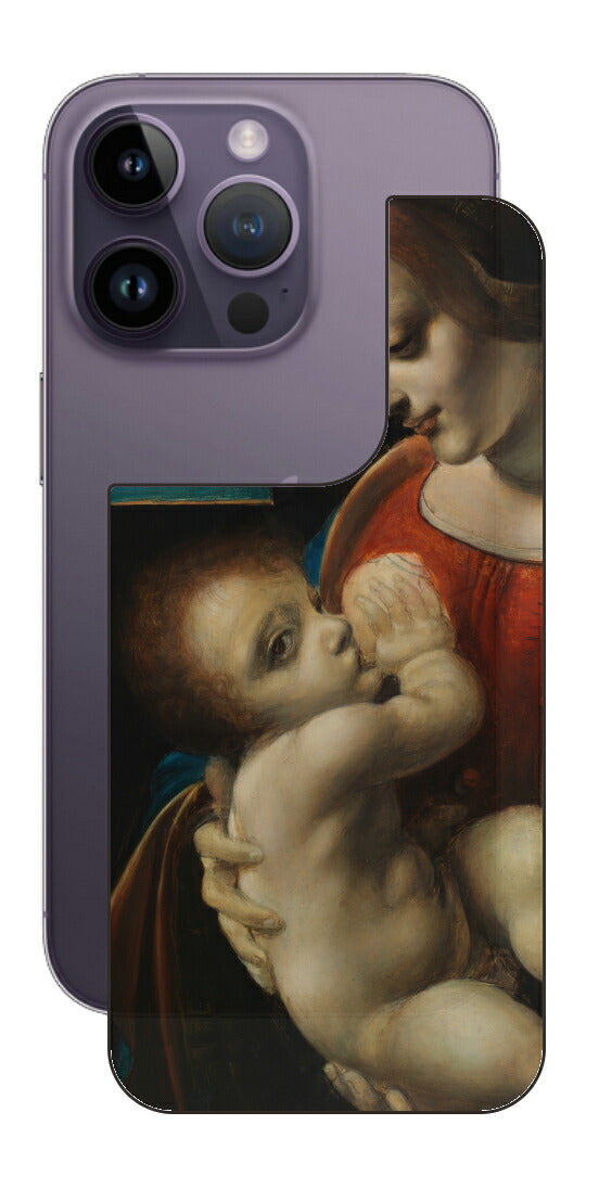 iPhone 14 pro用 背面 保護 フィルム 名画 プリント ダ・ヴィンチ リッタの聖母（ レオナルド・ダ・ヴィンチ Leonardo da Vinci ）