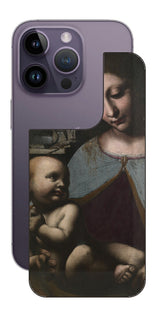 iPhone 14 pro用 背面 保護 フィルム 名画 プリント ダ・ヴィンチ 聖母子( レオナルド・ダ・ヴィンチ Leonardo da Vinci )