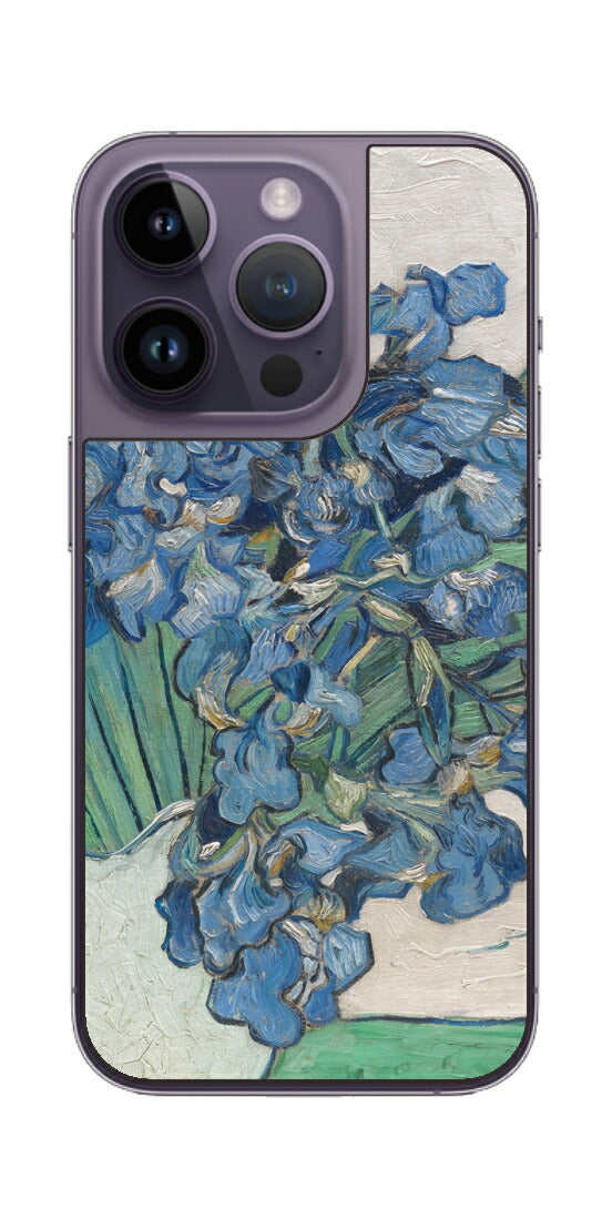 iPhone 14 pro用 背面 保護 フィルム 名画 プリント ゴッホ アイリス（ フィンセント ファン ゴッホ Vincent Willem van Gogh ）