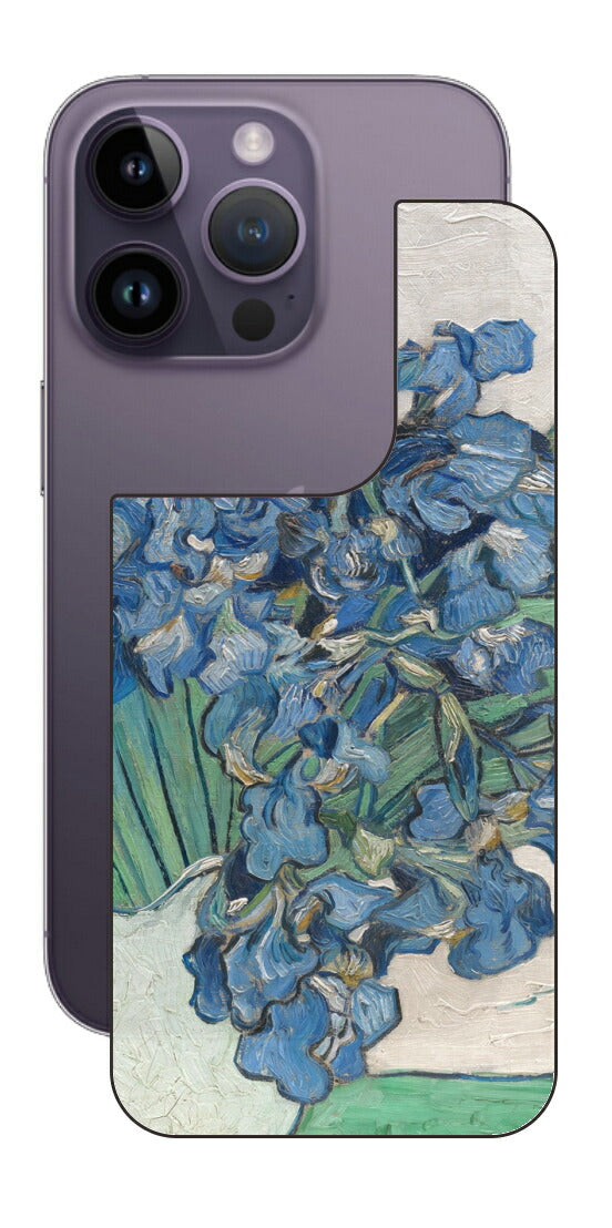 iPhone 14 pro用 背面 保護 フィルム 名画 プリント ゴッホ アイリス（ フィンセント ファン ゴッホ Vincent Willem van Gogh ）