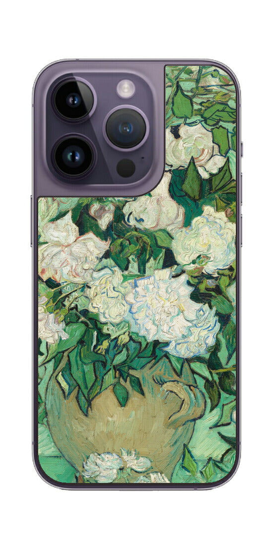 iPhone 14 pro用 背面 保護 フィルム 名画 プリント ゴッホ バラ（ フィンセント ファン ゴッホ Vincent Willem van Gogh ）