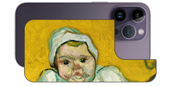 iPhone 14 pro用 背面 保護 フィルム 名画 プリント ゴッホ ルーラン夫人と赤ちゃん（ フィンセント ファン ゴッホ Vincent Willem van Gogh ）