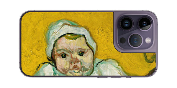 iPhone 14 pro用 背面 保護 フィルム 名画 プリント ゴッホ ルーラン夫人と赤ちゃん（ フィンセント ファン ゴッホ Vincent Willem van Gogh ）