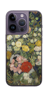 iPhone 14 pro用 背面 保護 フィルム 名画 プリント ゴッホ 花瓶の花の花束( フィンセント ファン ゴッホ Vincent Willem van Gogh )