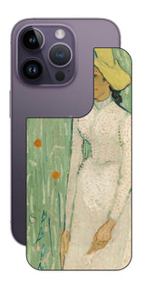 iPhone 14 pro用 背面 保護 フィルム 名画 プリント ゴッホ 白衣の少女( フィンセント ファン ゴッホ Vincent Willem van Gogh )