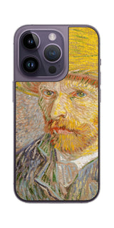 iPhone 14 pro用 背面 保護 フィルム 名画 プリント ゴッホ 麦わらの自画像( フィンセント ファン ゴッホ Vincent Willem van Gogh )