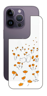 iPhone 14 Pro用 【コラボ プリント Design by すいかねこ 006 】 背面 保護 フィルム 日本製