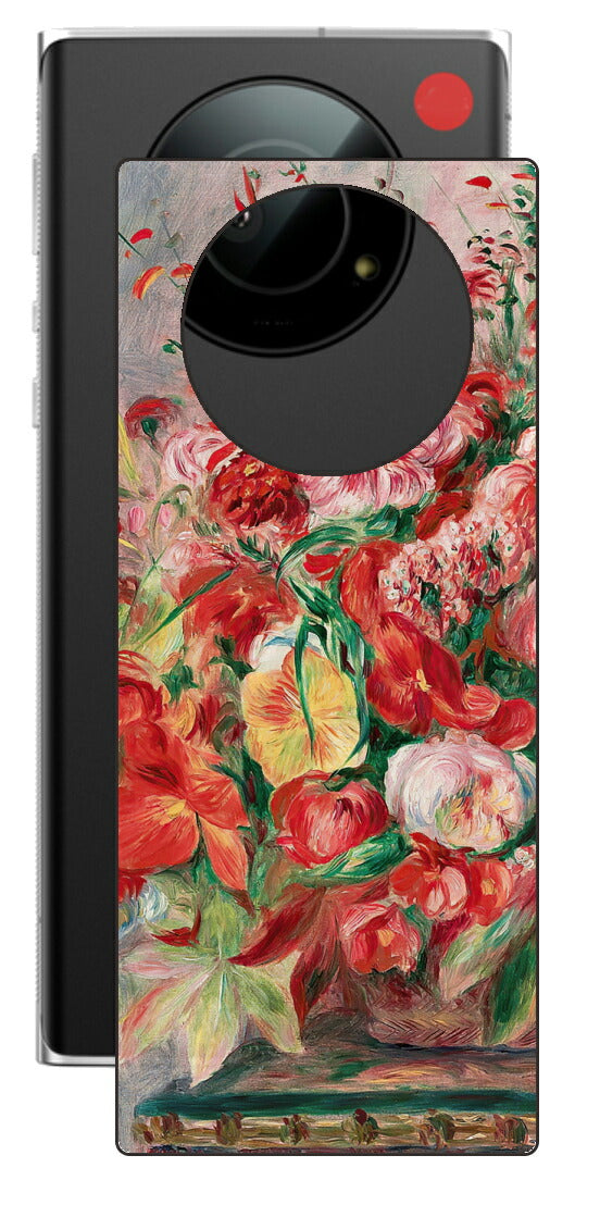 Leica Leitz Phone 1用 背面 保護 フィルム 名画 プリント ルノワール 花々のバスケット（ ピエール＝オーギュスト・ルノワール Pierre-Auguste Renoir ）