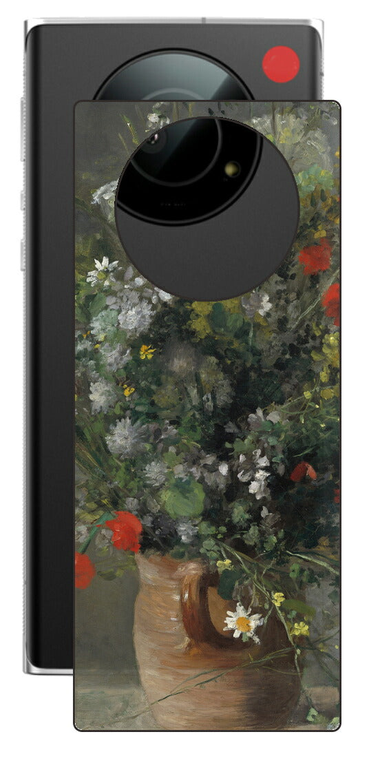 Leica Leitz Phone 1用 背面 保護 フィルム 名画 プリント ルノワール 花瓶の花（ ピエール＝オーギュスト・ルノワール Pierre-Auguste Renoir ）