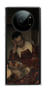 Leica Leitz Phone 1用 背面 保護 フィルム 名画 プリント フェルメール 眠っているメイド ( ヨハネス・フェルメール Johannes Vermeer )