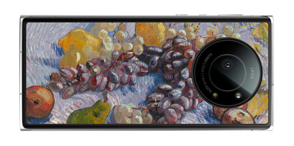 Leica Leitz Phone 1用 背面 保護 フィルム 名画 プリント ゴッホ ぶどう、レモン、梨、りんご（ フィンセント ファン ゴッホ Vincent Willem van Gogh ）