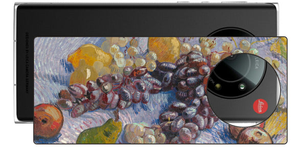 Leica Leitz Phone 1用 背面 保護 フィルム 名画 プリント ゴッホ ぶどう、レモン、梨、りんご（ フィンセント ファン ゴッホ Vincent Willem van Gogh ）