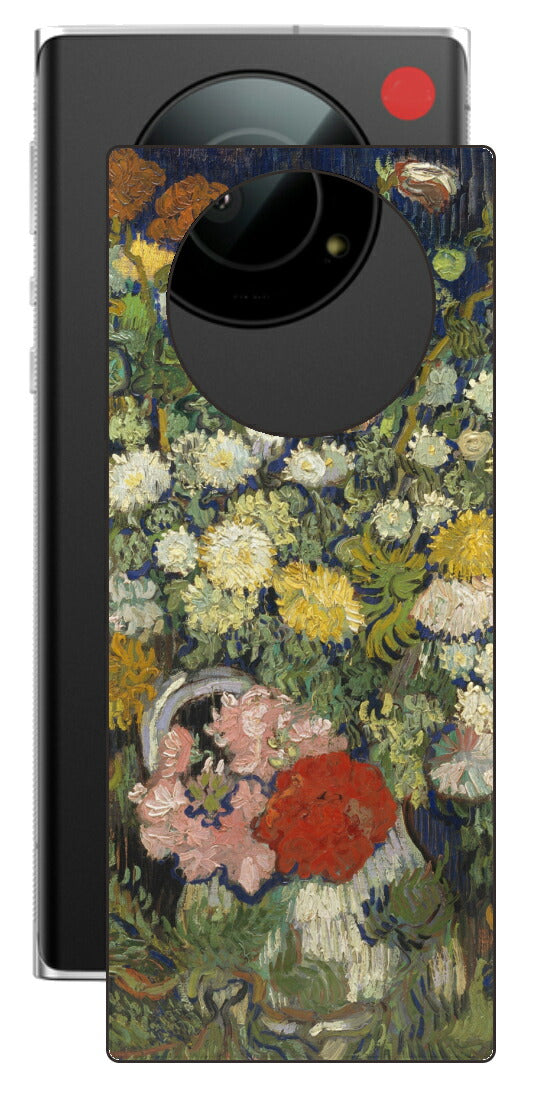Leica Leitz Phone 1用 背面 保護 フィルム 名画 プリント ゴッホ 花瓶の花の花束（ フィンセント ファン ゴッホ Vincent Willem van Gogh ）