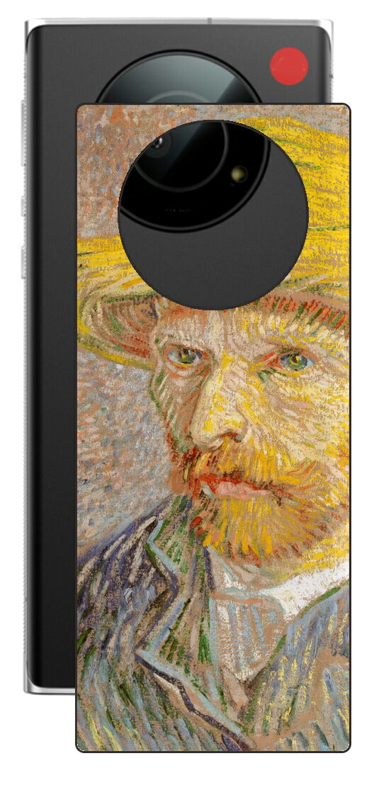 Leica Leitz Phone 1用 背面 保護 フィルム 名画 プリント ゴッホ 麦わらの自画像（ フィンセント ファン ゴッホ Vincent Willem van Gogh ）