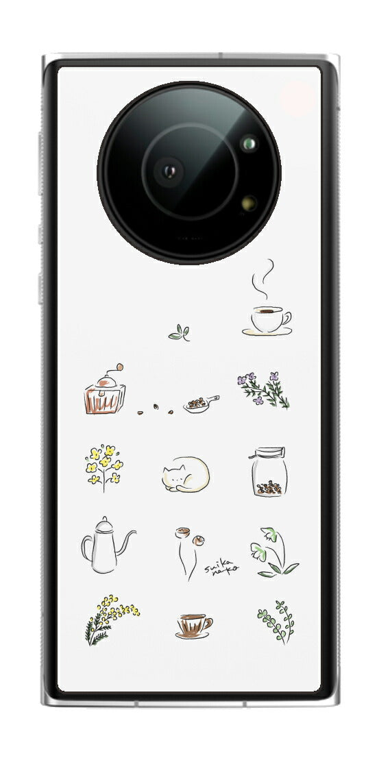 Leica Leitz Phone 1用 【コラボ プリント Design by すいかねこ 001 】 背面 保護 フィルム 日本製