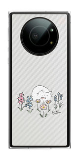 Leica Leitz Phone 1用 【コラボ プリント Design by すいかねこ 003 】 カーボン調 背面 保護 フィルム 日本製