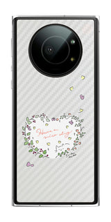 Leica Leitz Phone 1用 【コラボ プリント Design by すいかねこ 007 】 カーボン調 背面 保護 フィルム 日本製