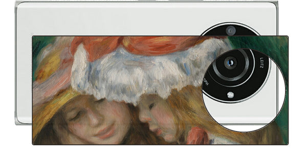 Leica Leitz Phone 2用 背面 保護 フィルム 名画 プリント ルノワール 読書する二人の少女（ ピエール＝オーギュスト・ルノワール Pierre-Auguste Renoir ）