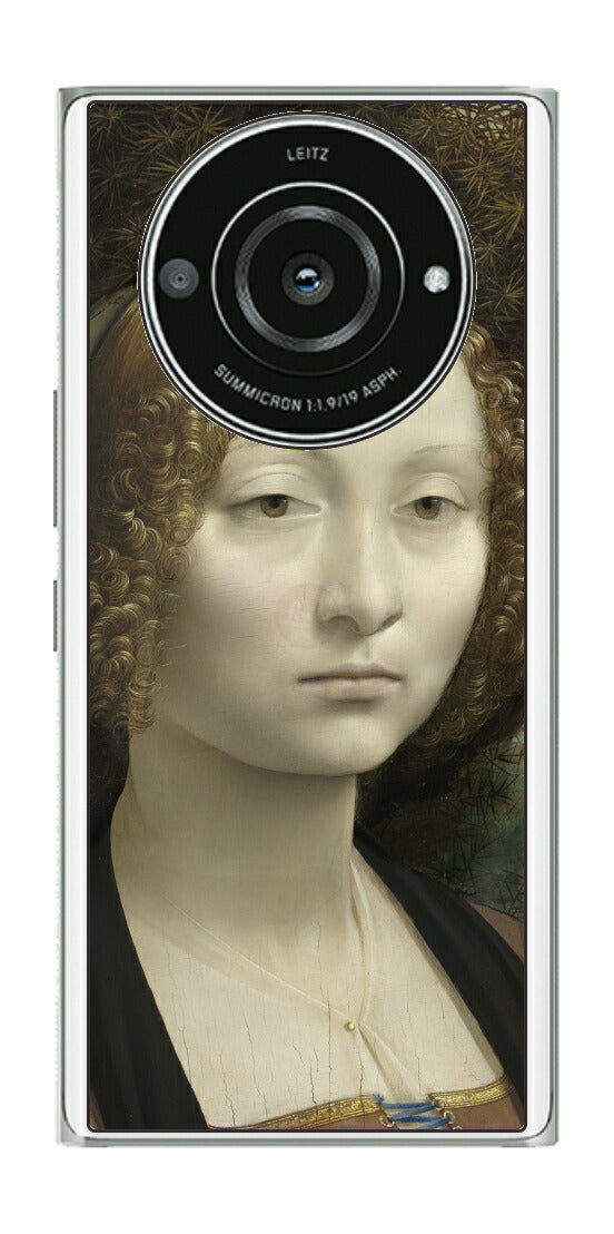 Leica Leitz Phone 2用 背面 保護 フィルム 名画 プリント ダ・ヴィンチ ジネーヴラ・デ・ベンチの肖像（ レオナルド・ダ・ヴィンチ Leonardo da Vinci ）