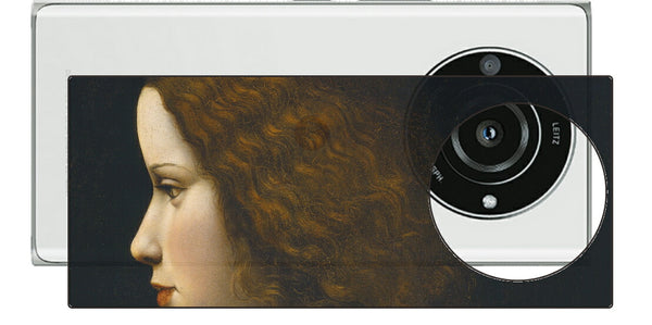 Leica Leitz Phone 2用 背面 保護 フィルム 名画 プリント ダ・ヴィンチ 若い女性の肖像（ レオナルド・ダ・ヴィンチ Leonardo da Vinci ）