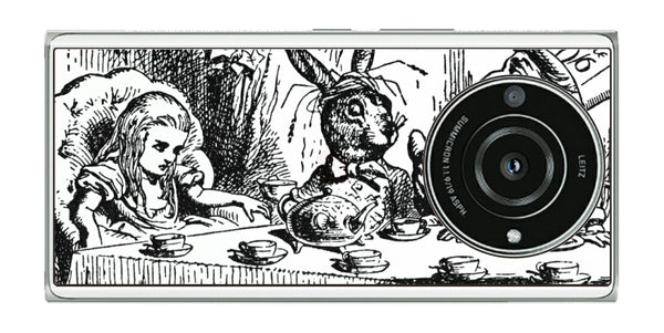 Leica Leitz Phone 2用 背面 保護 フィルム 名画プリント ジョン・テニエル （ John Tenniel ) 帽子屋と三月ウサギとのお茶会の場面