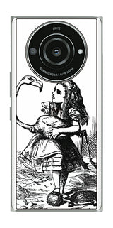 Leica Leitz Phone 2用 背面 保護 フィルム 名画プリント ジョン・テニエル ( John Tenniel ) フラミンゴでクロッケーをする場面