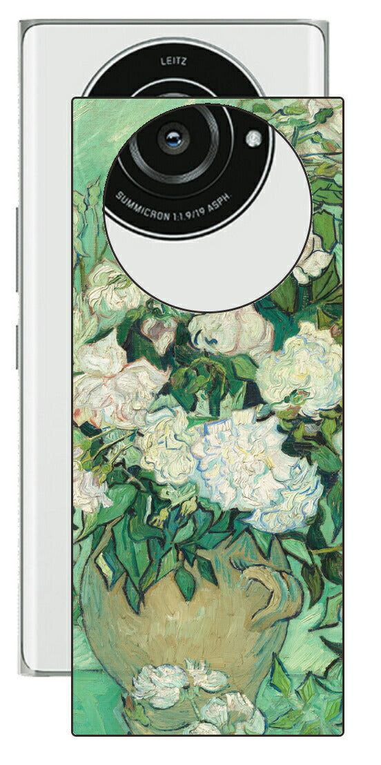 Leica Leitz Phone 2用 背面 保護 フィルム 名画 プリント ゴッホ バラ（ フィンセント ファン ゴッホ Vincent Willem van Gogh ）