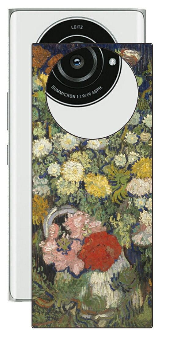 Leica Leitz Phone 2用 背面 保護 フィルム 名画 プリント ゴッホ 花瓶の花の花束（ フィンセント ファン ゴッホ Vincent Willem van Gogh ）