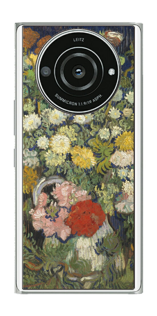 Leica Leitz Phone 2用 背面 保護 フィルム 名画 プリント ゴッホ 花瓶の花の花束（ フィンセント ファン ゴッホ Vincent Willem van Gogh ）