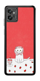 モトローラ moto g32用 【コラボ プリント Design by よこお さとみ 001 】 背面 保護 フィルム 日本製