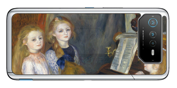 ASUS ROG Phone 6 / ROG Phone 6 Pro用 背面 保護 フィルム 名画 プリント ルノワール カチュール・メンデスの娘たち（ ピエール＝オーギュスト・ルノワール Pierre-Auguste Renoir ）