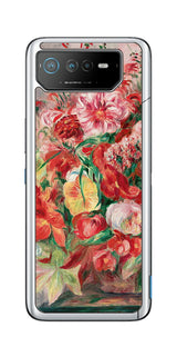 ASUS ROG Phone 6 / ROG Phone 6 Pro用 背面 保護 フィルム 名画 プリント ルノワール 花々のバスケット( ピエール=オーギュスト・ルノワール Pierre-Auguste Renoir )