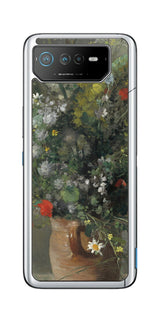 ASUS ROG Phone 6 / ROG Phone 6 Pro用 背面 保護 フィルム 名画 プリント ルノワール 花瓶の花( ピエール=オーギュスト・ルノワール Pierre-Auguste Renoir )