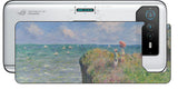 ASUS ROG Phone 6 / ROG Phone 6 Pro用 背面 保護 フィルム 名画プリント クロード・モネ ( Claude Monet ) プールヴィルの断崖の上の散歩