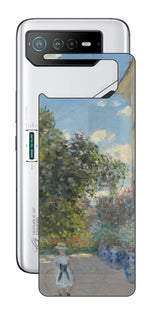 ASUS ROG Phone 6 / ROG Phone 6 Pro用 背面 保護 フィルム 名画プリント クロード・モネ ( Claude Monet ) アルジャントゥイユの画家の家