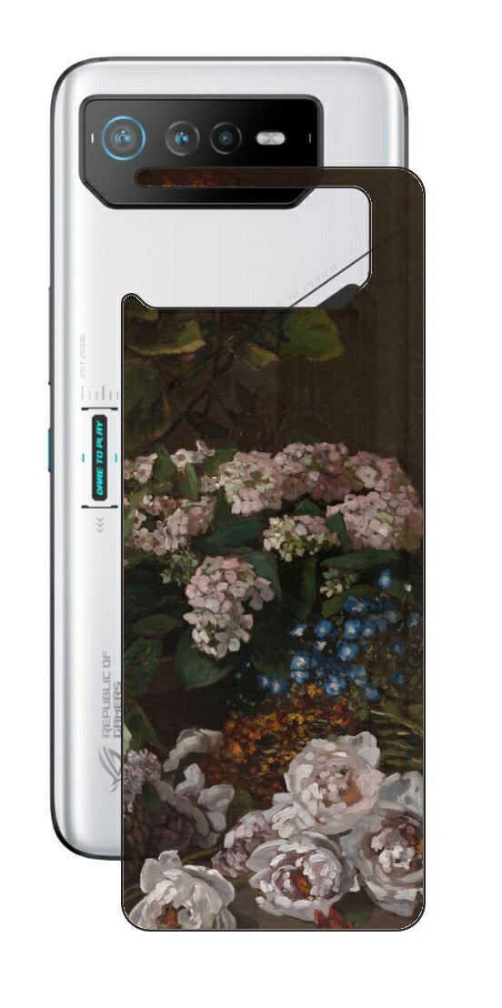 ASUS ROG Phone 6 / ROG Phone 6 Pro用 背面 保護 フィルム 名画プリント クロード・モネ （ Claude Monet ) 春の花