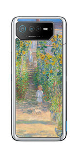 ASUS ROG Phone 6 / ROG Phone 6 Pro用 背面 保護 フィルム 名画プリント クロード・モネ ( Claude Monet ) ヴェトゥイユの画家の庭