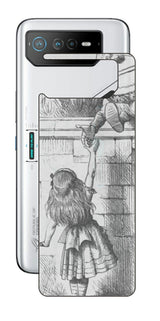 ASUS ROG Phone 6 / ROG Phone 6 Pro用 背面 保護 フィルム 名画プリント ジョン・テニエル ( John Tenniel ) ハンプティ・ダンプティ