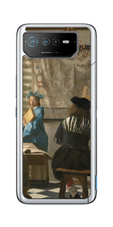 ASUS ROG Phone 6 / ROG Phone 6 Pro用 背面 保護 フィルム 名画 プリント フェルメール 絵画の芸術 ( ヨハネス・フェルメール Johannes Vermeer )
